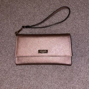 KATE SPADE Rose Gold Wristlet/Wallet